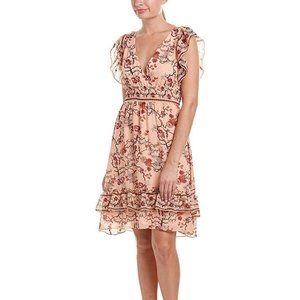 Max Studio Smocked Waist Ruffle Sleeve Dress, Sz M